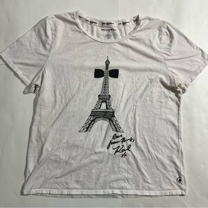Karl Lagerfeld White Eiffel Tower Tee